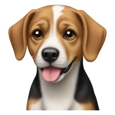 realistic  terrier beagle mix breed sticker