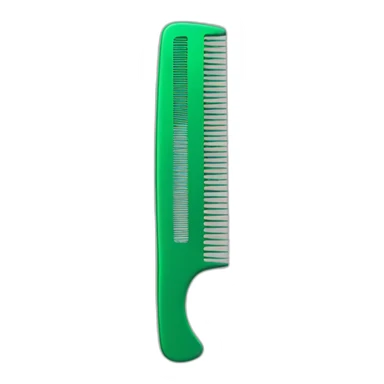comb for hair green sticker