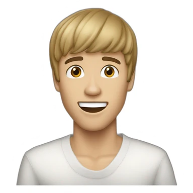 justin beiber singing sticker