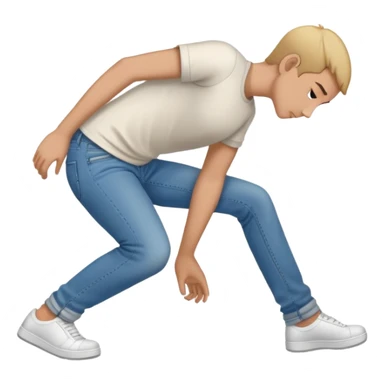 Someone bending down sticker