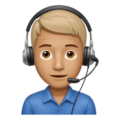 call center man sticker