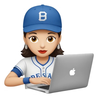 Crea una persona con una gorra y una lapto sticker