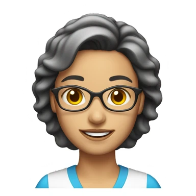 fair skin Teacher woman happy sticker