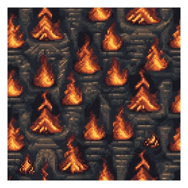 mage of fire with a background of a dark cave sticker