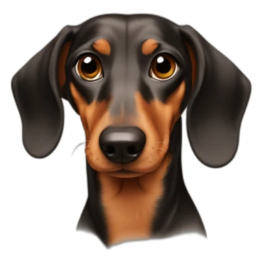 Dog head reality dachshund sideways sticker