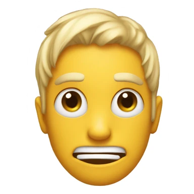 double face emoji, one nice side and one naughty side sticker