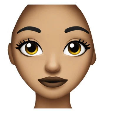 diva emoji with nails and lashes and pouty li sticker