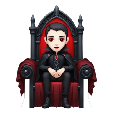 real vampire in a throne sticker