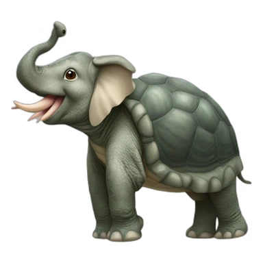 Tortue sur éléphant sticker