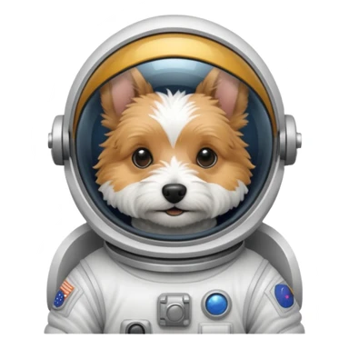 terrier in space suit sticker