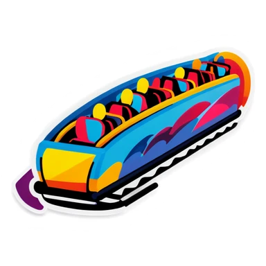 Roller coaster sticker