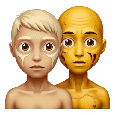 aesthetic brilliant divine lighting, oil paint  -  hieronymus bosch phantasmagoric mutated humans sticker