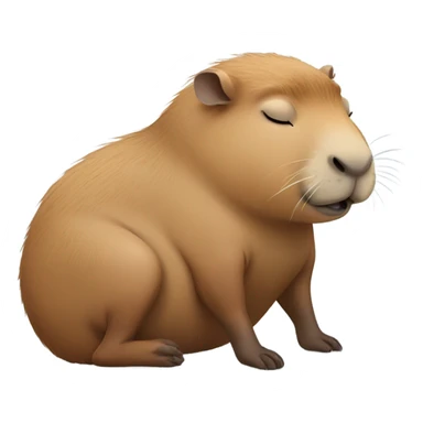 Sleeping capybara sticker