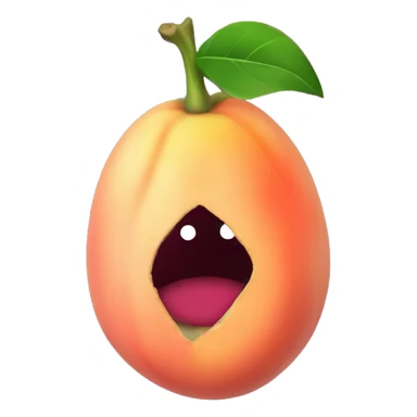 Peach inside eggplant sticker
