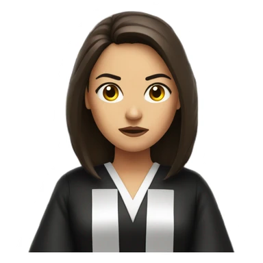 angry female judge brunette sticker
