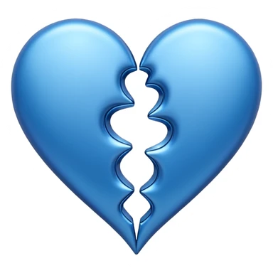 emoji de los dos corazones enlazados pero en color azul sticker