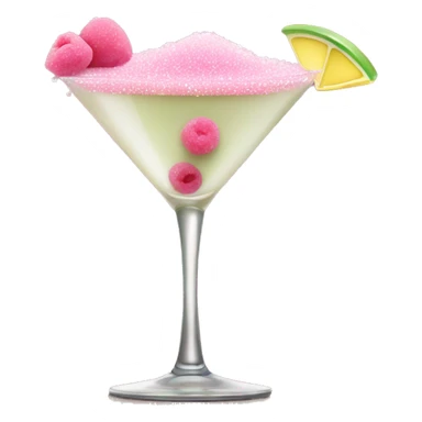 Martini with pink sugar on the rim of the cup sticker