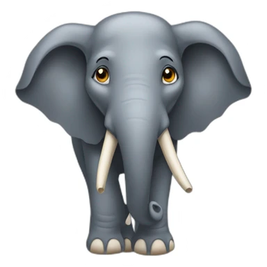 Loup sur elephant sticker