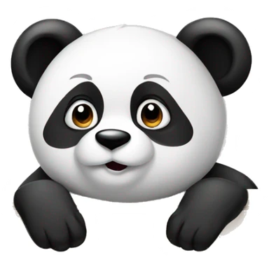 Panda avec un panneau stop sticker