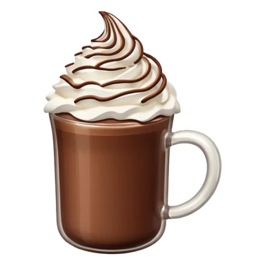 Make a hot chocolate with whipped cream sticker