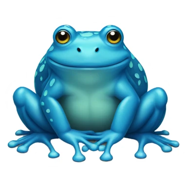 blue frog sticker