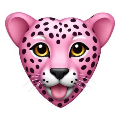 Pink Cheetah heart sticker