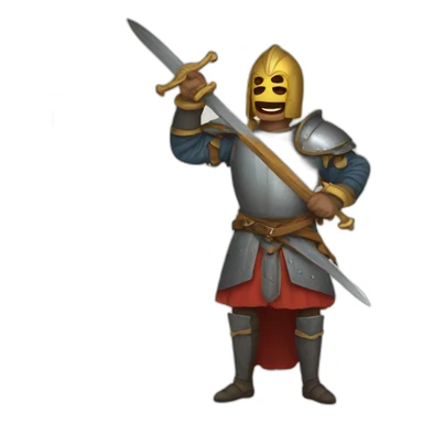 medieval sword-swallower sticker