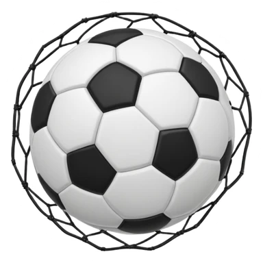 A soccer ball going to the net and goooooool sticker