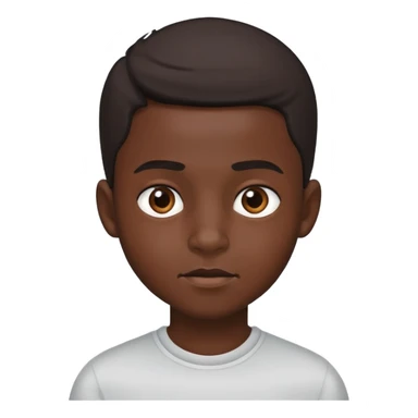 dark-skinned boy portrait realism sticker
