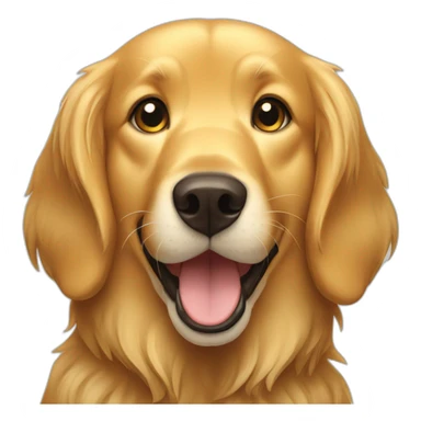 Barking golden retriever sticker