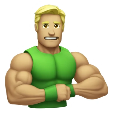 Green bicep muscle  sticker