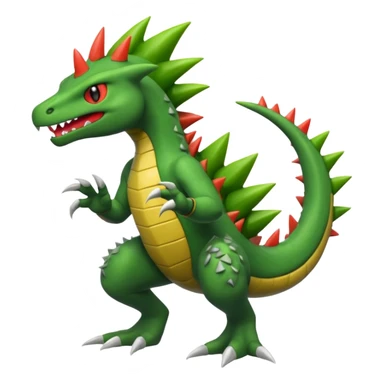 Shiftry-Grovyle-Fraxure-Haxorus-fusion sticker