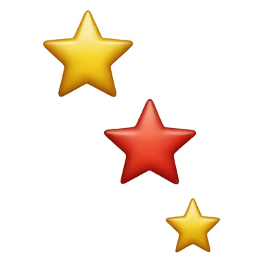 2 gold stars and 1 red star sticker