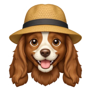 un cocker avec un chapeau sticker