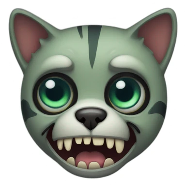 a zombie scaredy cat sticker