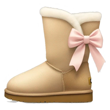 Ugg boots with light pin bow sticker