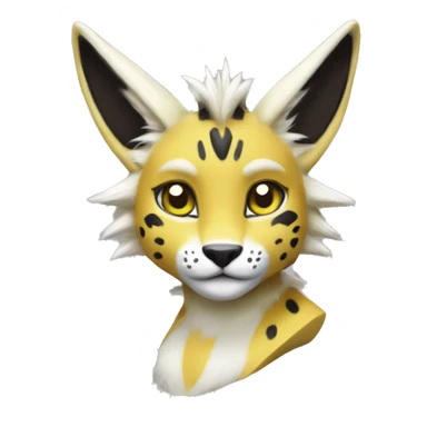 Anthro Renamon-Vernid-Serval-Lombax sticker