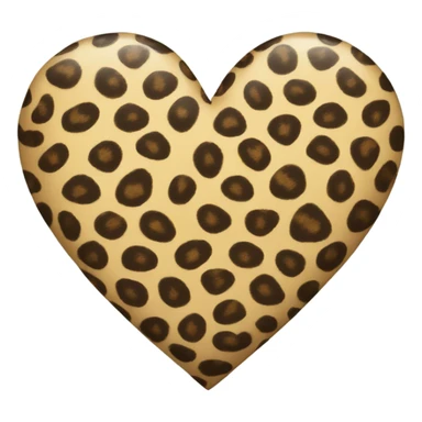 Leapord print heart sticker