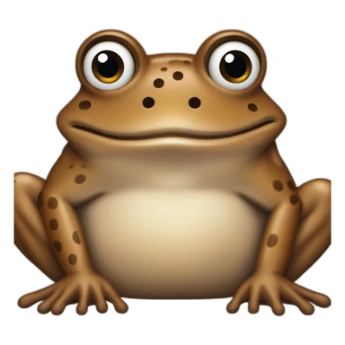 lazy brown frog sticker