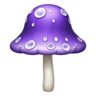 cogumelo fantasma fantasma roxo e branco sticker