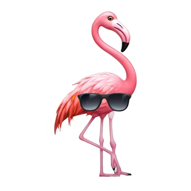 Flamingo wearing sun glasses sticker