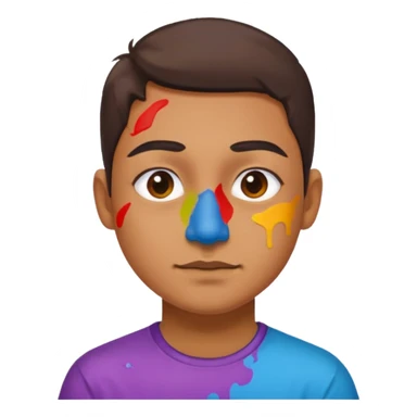 Paint on only nose, half body. sticker