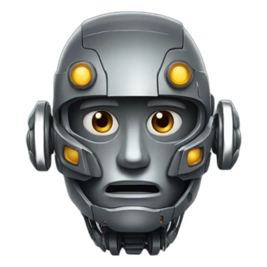 Robot manos arriba sticker