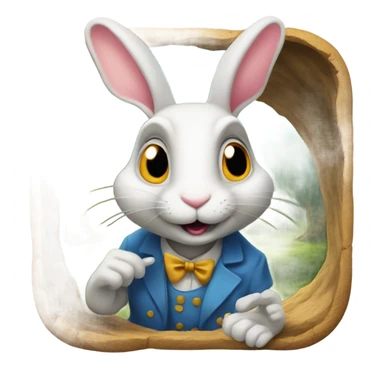 Rabbit hole like in Alice in wonderland  sticker