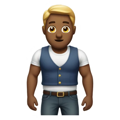 Surprised American Man with torso sticker