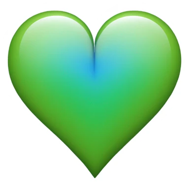 Blue and green heart sticker