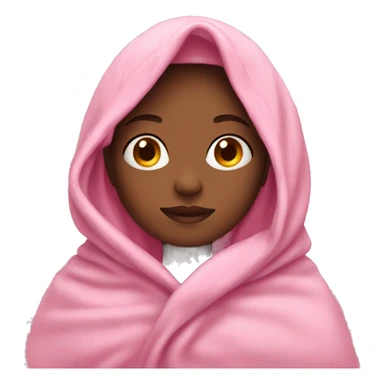 Girl in a pink blanket sticker