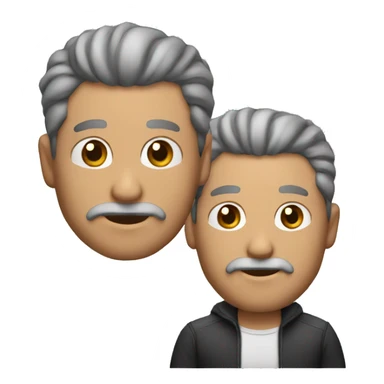 HOMBRE 50 AÑOS CON EL CABELLO LLENO DE CANAS sticker