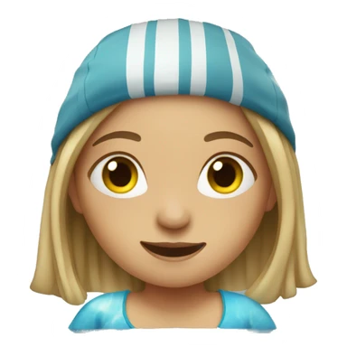 girl in pool sticker