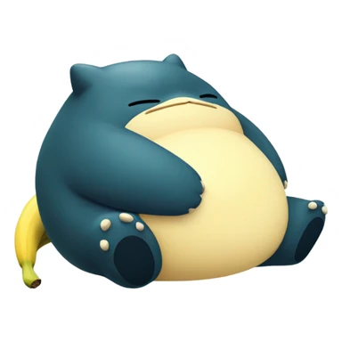 snorlax eating banana sticker
